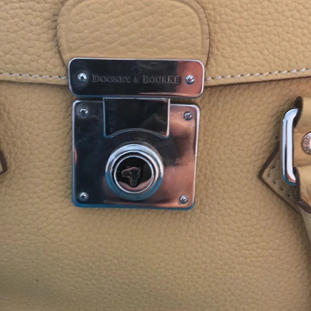 Almost New Dooney and Bourke Satchel with matching wallet. Rich Mustard Color